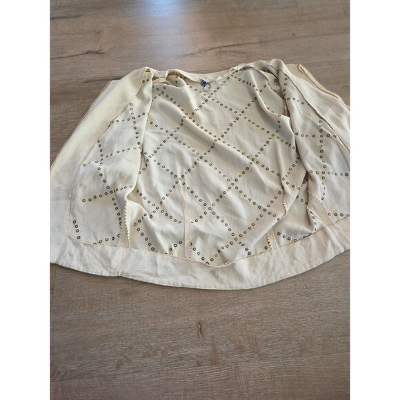 Vintage Original Design Cream Top with Rhinestones Medium to Large - Picture 7 of 9